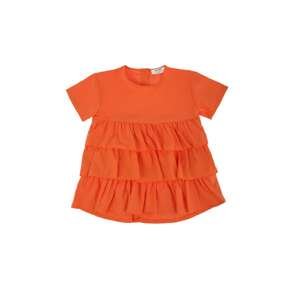Trendyol Coral Frilly Girl Knitted Blouse