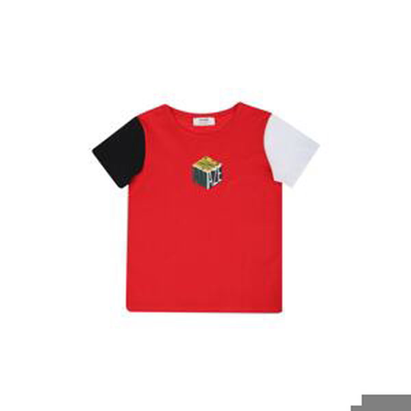 Trendyol Red Color Block Boy Knitted T-Shirt