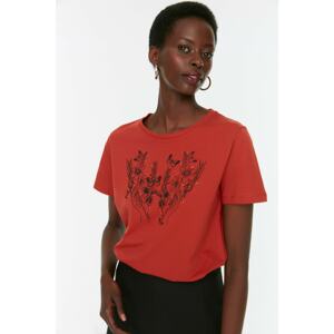 Trendyol Tile Printed Basic Knitted T-Shirt