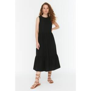 Trendyol Black Midi Basic Dress