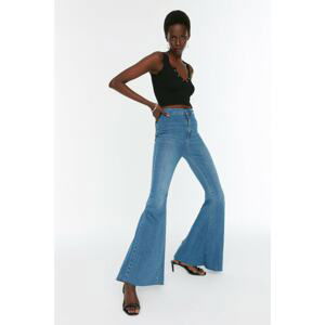 Trendyol Blue High Waist Flare Jeans