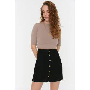 Trendyol Black Buttoned Skirt