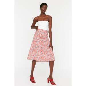 Trendyol Claret Red Printed Skirt