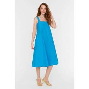 Trendyol Blue Strap Pocket Dress