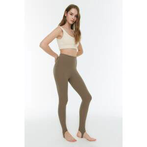 Trendyol Milk Brown Camisole Knitted Fuzo Leggings