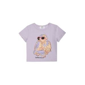 Trendyol Lilac Printed Girl Knitted T-Shirt