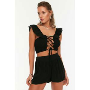 Trendyol Black Tie Detailed Bottom-Top Set