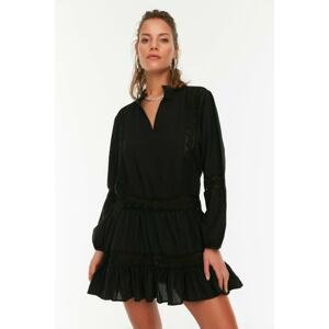 Trendyol Black Lace Detailed Voile Beach Dress
