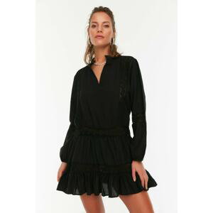 Trendyol Black Lace Detailed Voile Beach Dress