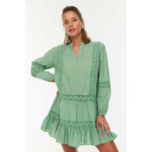 Trendyol Green Lace Detailed Voile Beach Dress