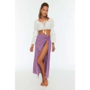 Trendyol Lilac Cotton Slit Detailed Skirt