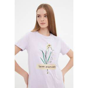 Trendyol T-Shirt - Purple - Regular