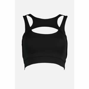 Trendyol Black Support/Shaping Barter Neck Knitted Sports Bra