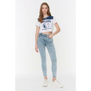 Trendyol Blue High Waist Skinny Jeans