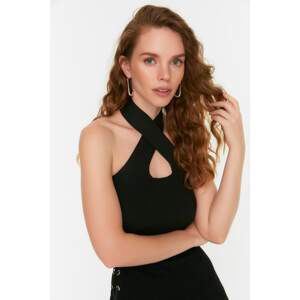 Trendyol Black Halter Neck Knitwear Blouse