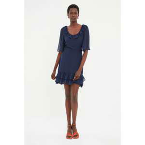 Trendyol Navy Frilly Dress