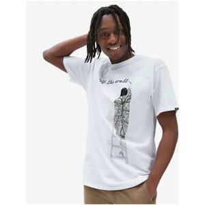 White Men's T-Shirt with PRINT VANS Moca Franc - Men