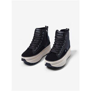 Black Ankle Boots on Pepe Jeans Woking Platform - Women
