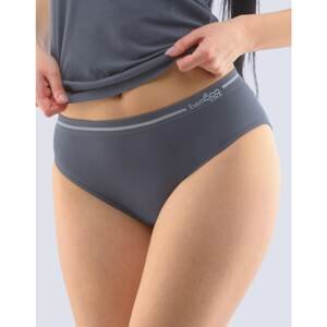 Women's panties Gina bamboo gray with white stripe (00023)