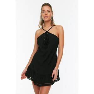 Trendyol Black Halter Neck Backless Beach Dress