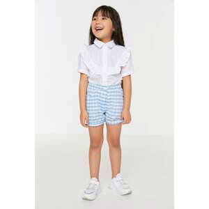 Trendyol Light Blue Girls' Woven Shorts & Bermuda