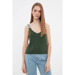 Trendyol Green Strap Knitwear Blouse