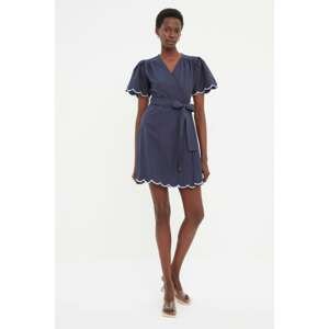 Trendyol Navy Blue Double Breasted Dress
