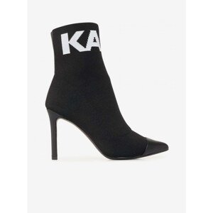 Black Women Ankle Leather HeelEd Shoes KARL LAGERFELD Pandora - Women