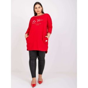 Larger red jersey tunic with Blanche lettering