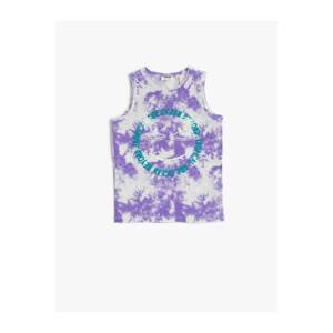 Koton Boy Lilac Patterned Printed Singlet Cotton