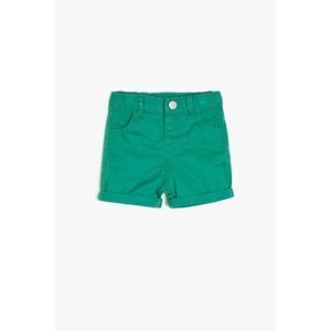 Koton Green Baby Boy Pocket Detailed Shorts