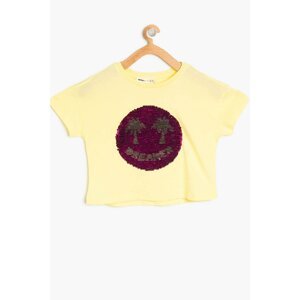 Koton Yellow Girl's Short Sleeve T-Shirt
