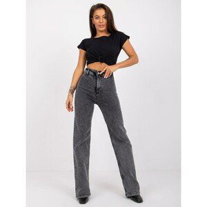 Dark grey Batty denim with high waist