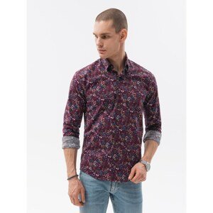 Ombre Clothing Men's slim shirt with long sleeves