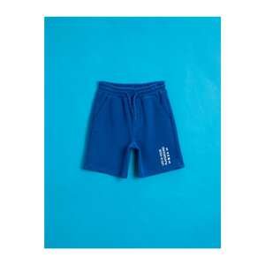 Koton Boy Blue Slogan Shorts Cotton