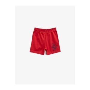 Koton Baby Boy Red Cotton Shorts