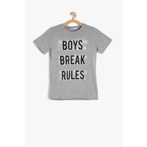 Koton Gray Boy's Printed T-Shirt