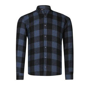 G729 DEWBERRY MEN'S PLAID SHIRT-DARK LACİVERT