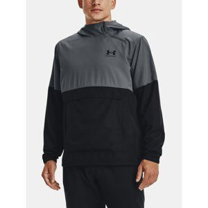 Under Armour Jacket UA WOVEN ASYM ZIP PULLOVER-GRY - Mens