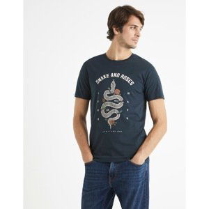 Celio Cotton T-shirt with Beroyal print - Men