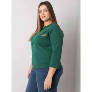 Dark green plus size hoodless Pasadena hoodie