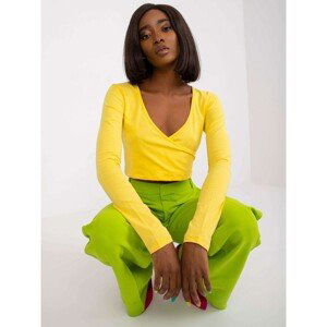 Yellow short cotton blouse Paola RUE PARIS