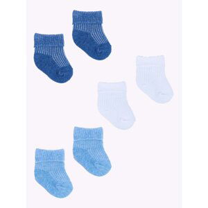 Yoclub Kids's Baby Boys' Turn Cuff Cotton Socks 3-pack SKA-0009U-0000-002