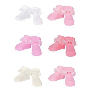 Yoclub Kids's Girls' Turn Cuff Ruffle Cotton Socks 6-pack SKA-0119G-AA0J-002
