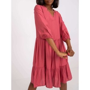 Coral Mini Dress Harlyn with V-Neck