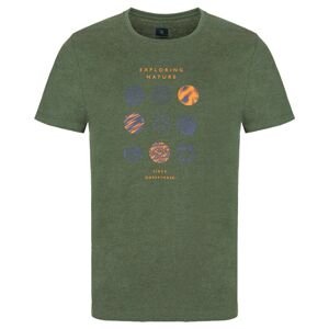Men's T-shirt Loap BENT green brindle | blue