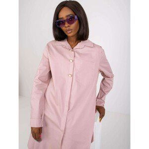Dusty pink women's shirt with decorative buttons Noelle