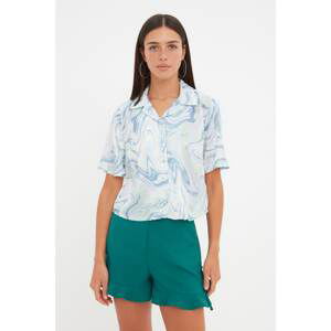 Trendyol Blue Printed Shirt