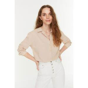 Trendyol Shirt - Beige - Regular fit