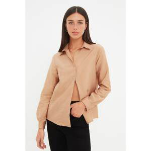 Trendyol Beige Plain Shirt